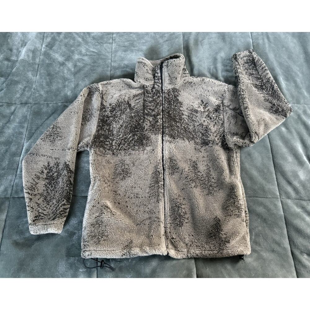 Vintage Ocean East Jacket Green Forest Fleece Full Zip L (see measurements)